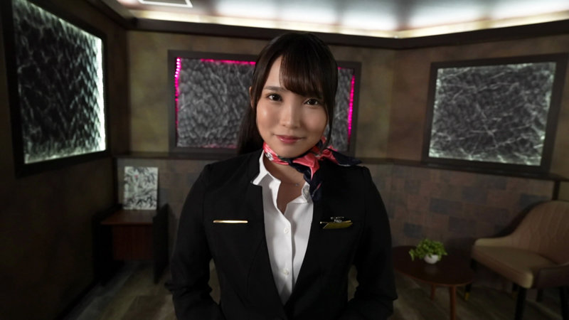 「失礼します。（ゴックン）」礼儀正しく挨拶し、精飲。容姿だけでなくマナーも一流のコンシェルジュ（枢木あおい）